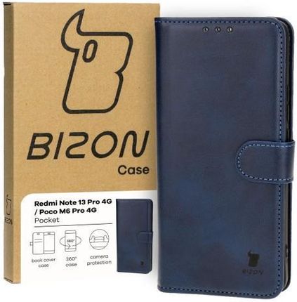 Bizon Etui Case Pocket Do Xiaomi Redmi Note 13 Pro 4G Poco M6 Granatowe