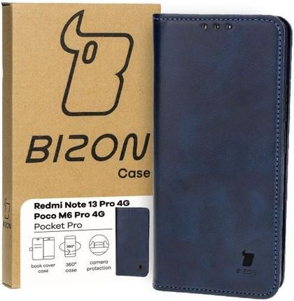 Bizon Etui Case Pocket Pro Do Xiaomi Redmi Note 13 4G Poco M6 Granatowe