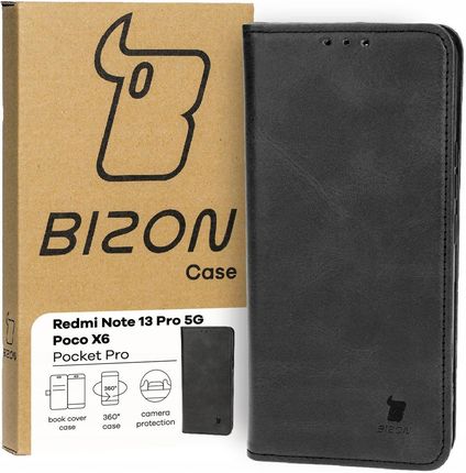 Bizon Etui Case Pocket Pro Do Xiaomi Redmi Note 13 5G Poco X6 Czarne