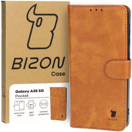 Bizon Etui Case Pocket Do Galaxy A35 5G Brązowe