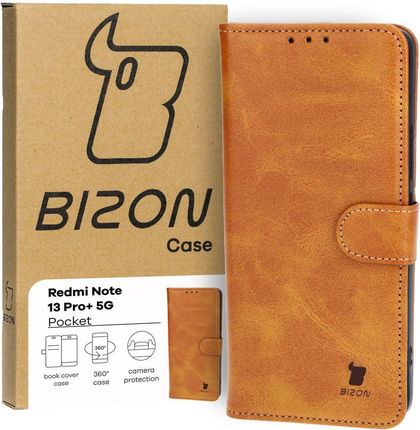 Bizon Etui Case Pocket Do Xiaomi Redmi Note 13 Pro 5G Brązowe