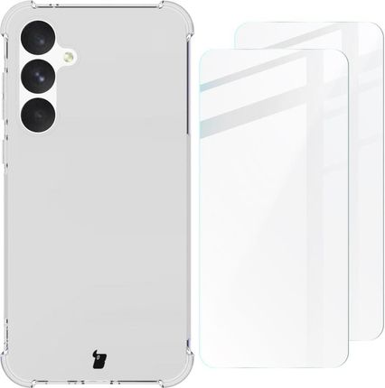 Bizon Etui 2X Szkło Case Clear Pack Do Galaxy A55 5G Przezroczyste