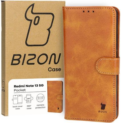 Bizon Etui Case Pocket Do Xiaomi Redmi Note 13 Pro 5G Poco X6 Brązowe