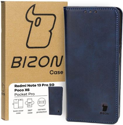 Bizon Etui Case Pocket Pro Do Xiaomi Redmi Note 13 5G Poco X6 Granatowe