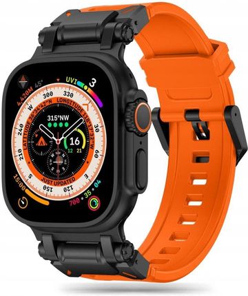 Tech-Protect Pasek Delta Pro Do Apple Watch 4 5 6 7 8 9 Se Ultra 42 44 45 49Mm Pomarańczowo Czarny