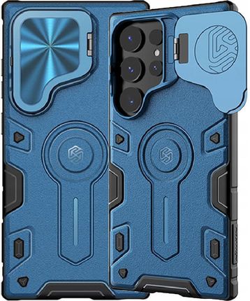 Nillkin Etui Z Ochroną Aparatu Camshield Armor Prop Magnetic Case Do Galaxy S24 Ultra Niebieskie