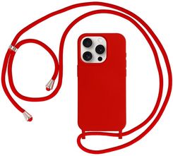 Strap Silicone Case Do Iphone 15 Pro Max Wzór 1 Czerwony
