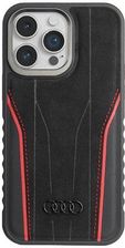 Zdjęcie Audi Oryginalne Etui Apple Iphone 15 Pro Genuine Leather Magsafe Czarno Czerwone - Nowogród Bobrzański