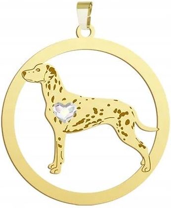 Mejk Jewellery Zawieszka Złota Z Dalmatian Dog 925