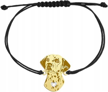Mejk Jewellery Dalmatian Dog Bransoletka Złota Na Sznurku 925