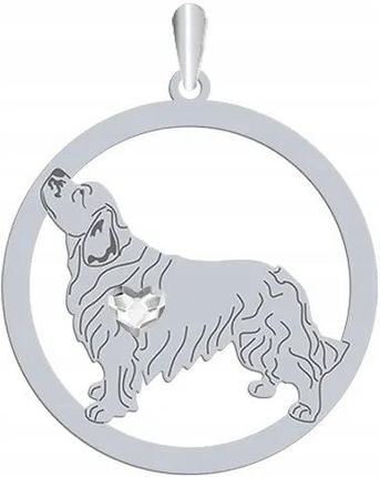 Mejk Jewellery Zawieszka Srebro 925 Z Psem Clumber Spaniel