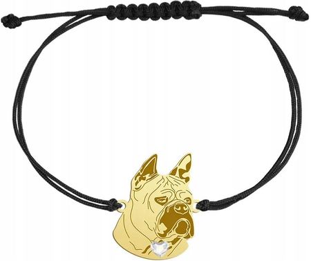 Mejk Jewellery Chongqing Dog Bransoletka Pozłacana Na Sznurku