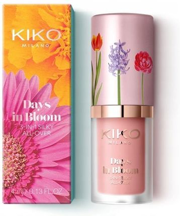 Kiko Milano Days In Bloom 3-In-1 Silky All-Over Uniwersalny Fluid 3W1 O Naturalnym Promiennym Wykończeniu 02 Rose Dreams 4Ml