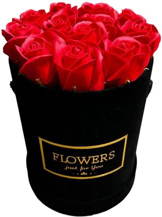 Amtii Kwiaty Mydlane Flowerbox Zielony Okrągły Róże Mydlane M