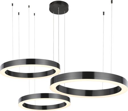 Step Into Design Lampa wisząca CIRCLE 40+60+80 LED tytanowa na 1 podsufitce