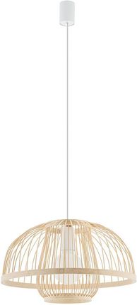 Nowodvorski Lighting - Lampa Wisząca Krabi E27 Biały/Bambus (11158)