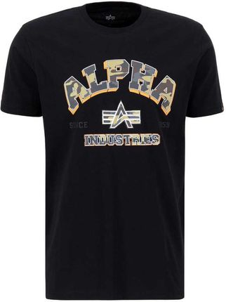 Alpha Industries T-shirt College Camo 146511 czarny