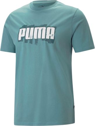 Koszulka męska Puma GRAPHICS WORDING niebieska 67447584