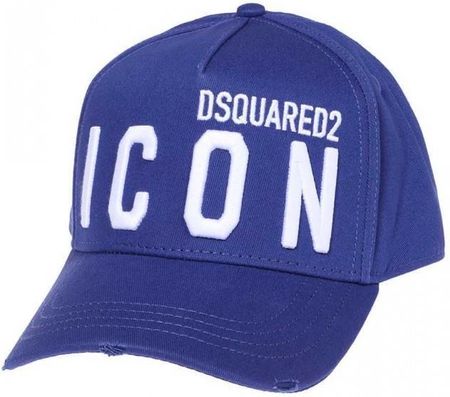 DSQUARED2 ICON włoska czapka z daszkiem BLUE