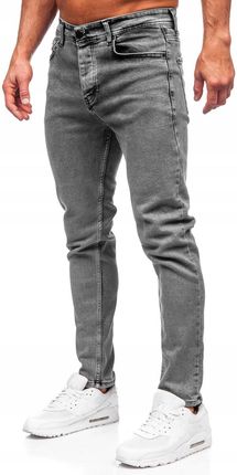 Spodnie Jeansowe Męskie Regular Fit Grafitowe 6345 DENLEY_32/M