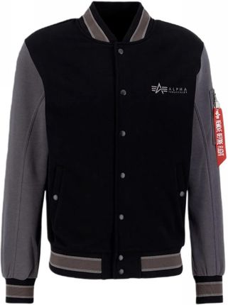 Kurtka Alpha Industries Varsity Sweat Jacket ML 138106 03 - Czarna RATY 0% | PayPo | GRATIS WYSYŁKA | ZWROT DO 100 DNI