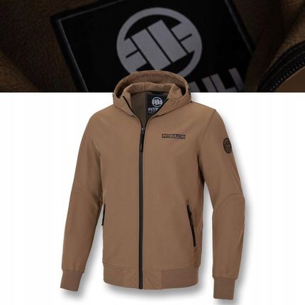 Męska Kurtka Softshell z Kapturem Pitbull Midway II Sportowa Wiatroszczelna