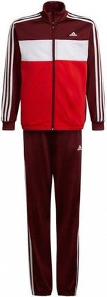 Dres dla dzieci adidas Essentials Track Suit bordowo-czerwony HE9317