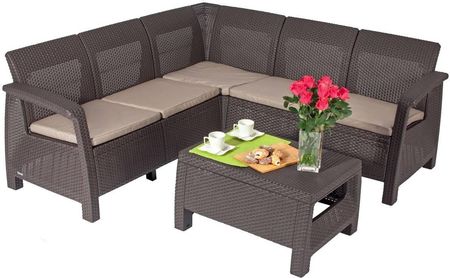 Keter Zestaw Mebli Ogrodowych Corfu II Relax Brown 258949