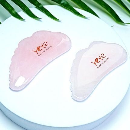 Kamień Gua Sha do masażu i relaksu AFRODYTA - różowy kwarc