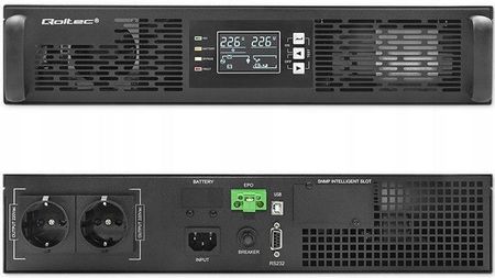 Стійка ДБЖ Qoltec 1kVA 1000W Онлайн РК-дисплей Power Factory 1.0 SINUS - фото 4