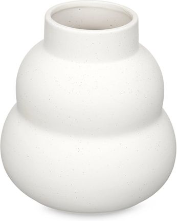 Giftdecor Wazon Ceramiczny Wide Bąbelkowy Kształt Biały