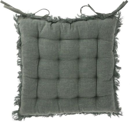 Home Styling Collection Poduszka Na Krzesło Pikowana Slim Bawełna Wiązania 40x40cm