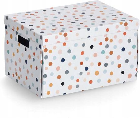 Zeller Kartonowe Pudełko Z Pokrywą Dots 25x35x20cm