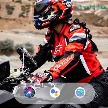 Intercom Moto FreenConn F1 V2 EU - Communication Bluetooth Pour Motard, Kit Main Libre