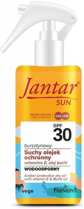 FARMONA JANTAR SUN Sport Bursztynowy suchy olejek ochronny SPF30 z witaminą E i olejem buriti, 150ml