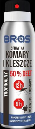 Bros Spray Tropikalny Na Komary I Kleszcze 50% Deet 90ml