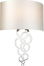 ELSTEAD Lighting - Kinkiet CURTIS L 2xE27 - chrom/kremowy - CURTIS-LARGE-PC - Super rabat w koszyku. Negocjuj cenę. Napisz do nas sklep@otolampy.pl. D