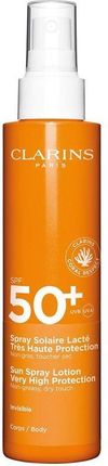 Clarins Sun Care Spray Lotion Do Opalania Ciała I Twarzy Spf 50+ 150Ml