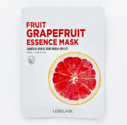 Maska w płacie energetyzująca z ekstraktem z grejpfruta Lebelage