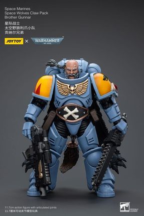 JoyToy Warhammer 40k Action Figure 1/18 Space Marines Space Wolves Claw Pack Brother Gunnar 12cm