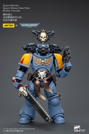 JoyToy Warhammer 40k Action Figure 1/18 Space Marines Space Wolves Claw Pack Brother Torrvald 12cm