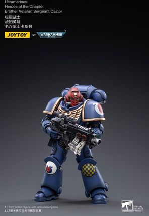 JoyToy Warhammer 40k Action Figure 1/18 Ultramarines Heroes of the Chapter Brother Veteran Sergeant Castor 12cm