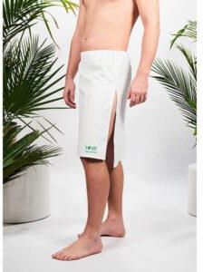 Spódnica na saunę dla mężczyzn w 100% naturalna bawełna Yeye Biały L