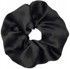 JEDWABNA GUMKA DO WŁOSÓW SCRUNCHIE JEDWAB 100% Via Della Seta CZARNA r. L