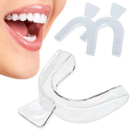 Szyna na zęby nakładka prostująca zgrzytanie bruksizm wybielania zębów