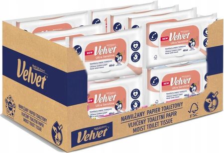 Velvet Nawilżany papier toaletowy Ultra Sensitive 16x48szt