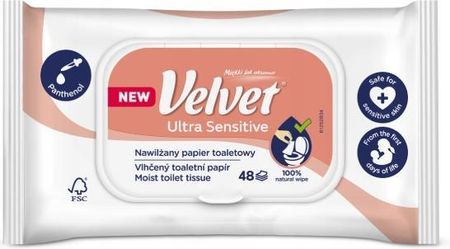 Velvet Nawilżany papier toaletowy Ultra Sensitive 48szt