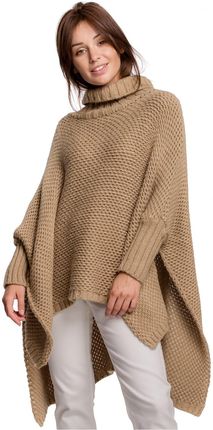 Be Knit Sweter Ponczo Model Bk049 Camel