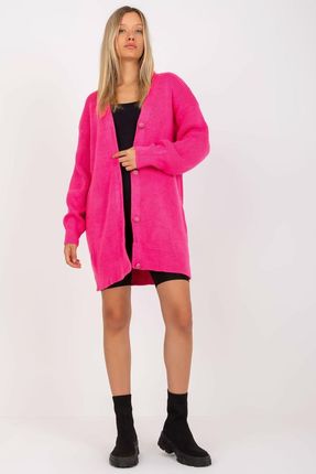 Rue Paris Sweter Kardigan Model Lc-Sw-0267.06X Fluo Pink