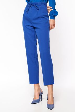 Nife Spodnie Chabrowe Spodnie Typu Paperbag Sd67 Blue